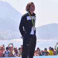 Rachele Bruni, sur le podium à Rio, le 15 août 2016