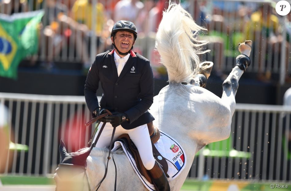 Phillipe Rozier of France rides Rahotep De Toscane during the Jumping