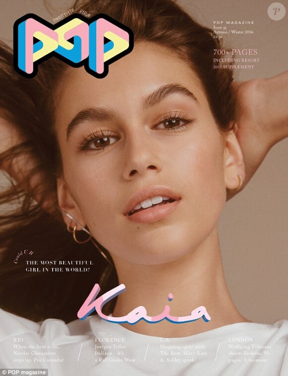 Kaia Gerber en couveture de Pop Magazine