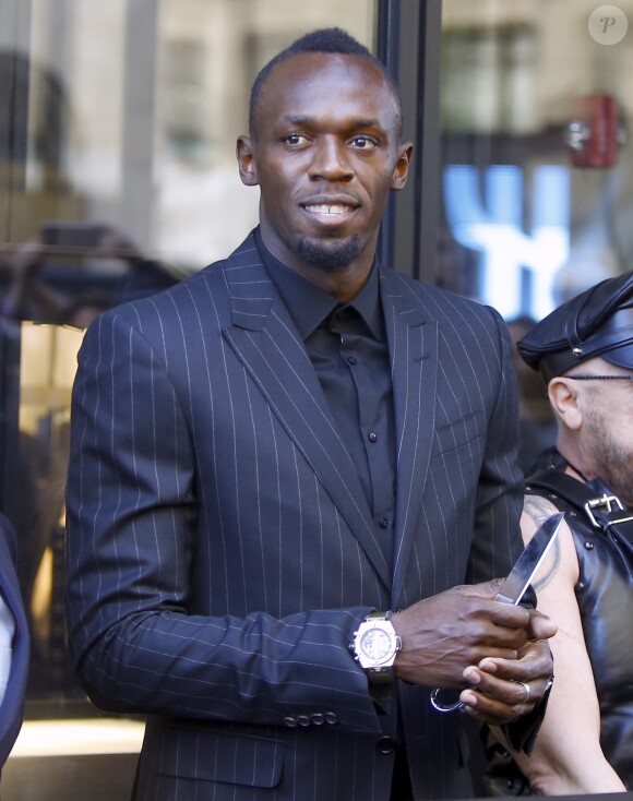 Usain Bolt - Inauguration de la nouvelle boutique Hublot sur la 5ème Avenue à New York, le 19 avril 2016.  Sports personalities are attending the opening of the new Hublot store on Fifth Avenue in New York, NY on April 19, 2016.19/04/2016 - New York