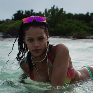 Rihanna en vacances dans les Caraïbes en juin 2016, photo Instagram.