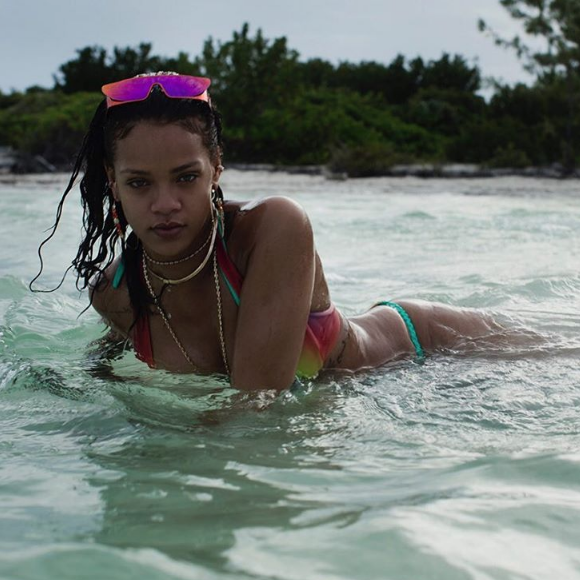 Rihanna en vacances dans les Caraïbes en juin 2016, photo Instagram.