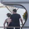 Mariah Carey avec son compagnon James Packer à bord du yacht Arctic P à Capri, Italie, le 6 juillet 2016.