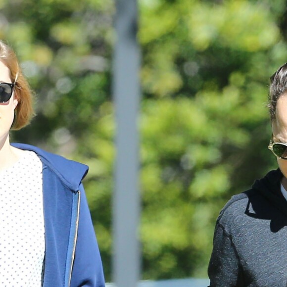 Giovanni Ribisi et sa femme Agyness Deyn se rendent au Starbucks a Santa Barbara, le 17 fevrier 2013.