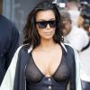 Kim Kardashian et son mari Kanye West sortent d'un rendez-vous à Tribeca, New York le 30 août 2016.