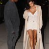 Kim Kardashian et son mari Kanye West sortent dîner au restaurant Zuma à New York le 29 août 2016.