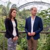 Kate Middleton et le prince William lors de leur visite de l'Eden Project, un complexe environnemental en Cornouailles, le 2 septembre 2016.