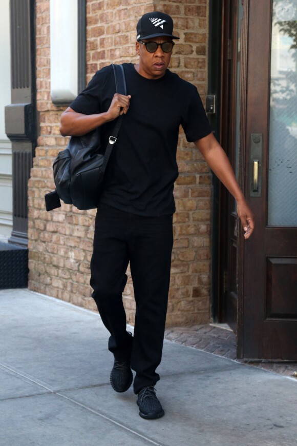 Jay Z et sa femme Beyonce quittent leur hôtel de New York dans le quartier de Greenwich le 14 juin 2016.