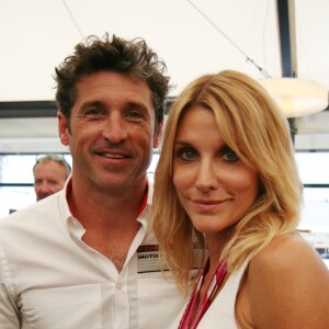 Patrick Dempsey et sa femme Jillian Fink lors de la coupe Porsche pendant le Grand Prix de Formule 1 de Hockenheimring. Le 18 juillet 2014