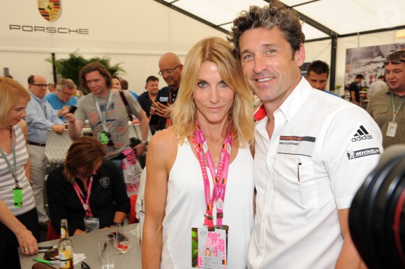 Patrick Dempsey et sa femme Jillian Fink lors de la coupe Porsche pendant le Grand Prix de Formule 1 de Hockenheimring. Le 18 juillet 2014