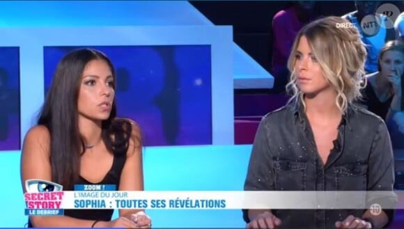 Sophia et Emilie Fiorelli dans "Le Débrief de Secret Story 10", vendredi 8 septembre 2016, sur NT1