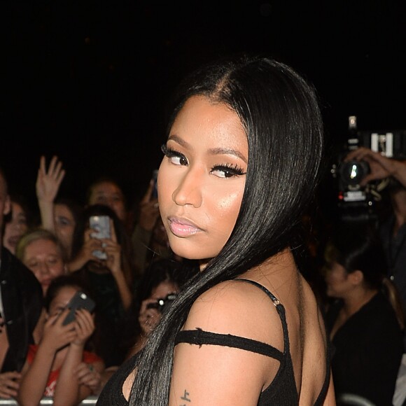 Nicki Minaj arrive au Pier 94 pour assister au défilé Alexander Wang (collection printemps-été 2017). New York, le 10 septembre 2016.
