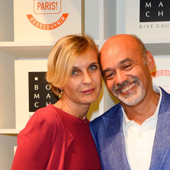 Mélita Toscan du Plantier, Christian Louboutin - Soirée d'inauguration de l'exposition PARIS! au Bon Marché à Paris le 7 septembre 2016. Le célèbre magasin de la Rive gauche porte haut et fort les couleurs tricolores en dédiant son exposition automnale à la Ville Lumière. Vestiaire casual chic, gourmandises typiques, cosmétiques adorés des Frenchies... L'essentiel pour la jouer comme une Parisienne. © Coadic Guirec/Bestimage