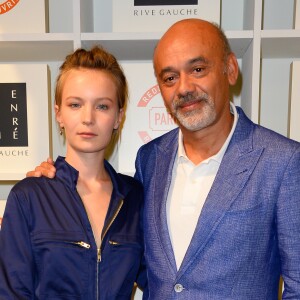 Diane Rouxel et Christian Louboutin - Soirée d'inauguration de l'exposition PARIS! au Bon Marché à Paris le 7 septembre 2016. Le célèbre magasin de la Rive gauche porte haut et fort les couleurs tricolores en dédiant son exposition automnale à la Ville Lumière. Vestiaire casual chic, gourmandises typiques, cosmétiques adorés des Frenchies... L'essentiel pour la jouer comme une Parisienne. © Coadic Guirec/Bestimage