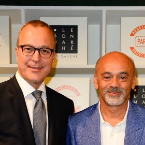 Patrice Wagner, Président du groupe Le Bon Marché, Christian Louboutin - Soirée d'inauguration de l'exposition PARIS! au Bon Marché à Paris le 7 septembre 2016. Le célèbre magasin de la Rive gauche porte haut et fort les couleurs tricolores en dédiant son exposition automnale à la Ville Lumière. Vestiaire casual chic, gourmandises typiques, cosmétiques adorés des Frenchies... L'essentiel pour la jouer comme une Parisienne. © Coadic Guirec/Bestimage