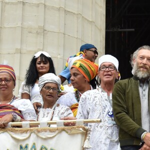 Exclusif - Robertinho Chaves, Vincent Cassel et Cristina Cordula lors du "Lavage de la Madeleine" à Paris, le 4 septembre 2016
