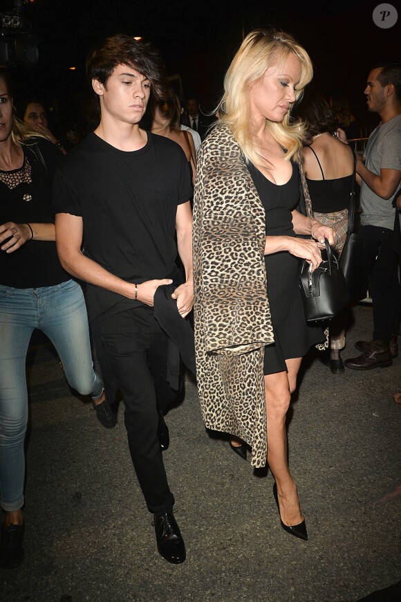 Pamela Anderson lors du défilé Alexander Wang au Pier 94. New York, le 10 septembre 2016.