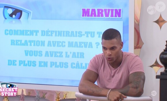 Marvin lors de la soirée confidences - "Secret Story 10", le 13 septembre 2016 sur NT1.