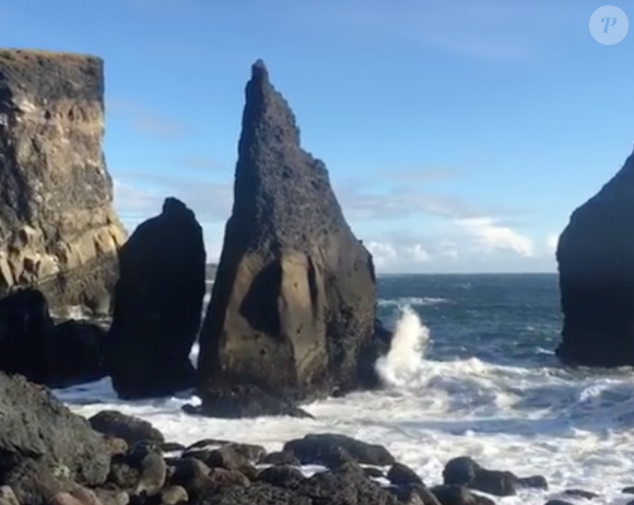 David Hallyday en Islande pour le tournage de son nouveau clip "Comme avant", septembre 2016. 