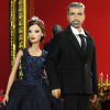 Le roi Felipe VI et la reine Letizia d'Espagne en poupées créées par les artistes russes d'AFD Group pour le 4e Madrid Fashion Doll Show, le 10 septembre 2016.