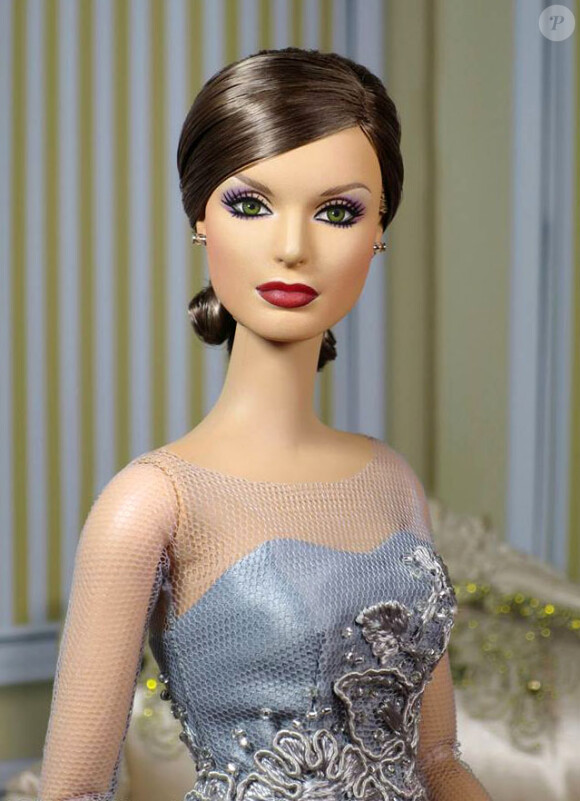Poupée de la reine Letizia d'Espagne présentée au 3e Madrid Fashion Doll Show, en septembre 2015.