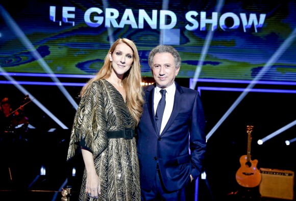 Exclusif - Céline Dion et Michel Drucker - Enregistrement de l'émission "Le Grand Show Céline Dion" sur France 2. Le 15 juin 2016 © Dominique Jacovides / Bestimage