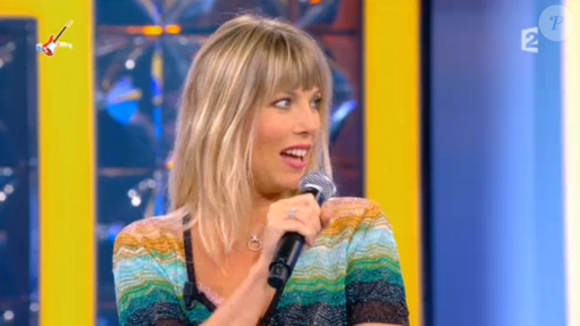 Nagui reçoit son épouse, Mélanie Page, dans "Noubliez pas les paroles", le 17 septembre 2016 sur France 2.
