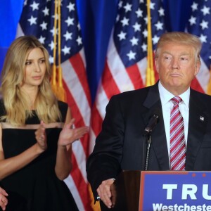 Ivanka Trump, Melania Trump - Donald Trump s'adresse à ses supporters et aux médias pendant un meeting à Briarcliff Manor, NY on June 7, 2016. © Agence/Bestimage Republican