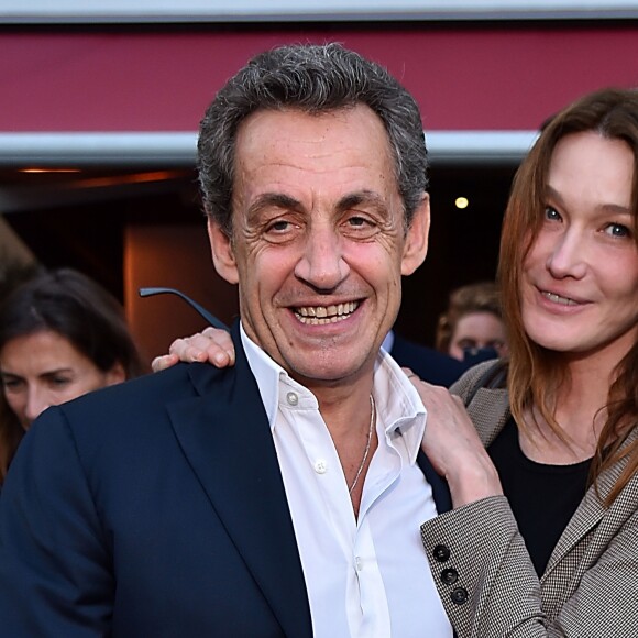 Semi-Exclusif - Nicolas Sarkozy et sa femme Carla Bruni-Sarkozy sont allés diner au restaurant "La Petite Maison" après avoir participé aux Journées d'études du Parti Populaire Européen à l'hôtel Méridien à Nice, le 1er juin 2016.