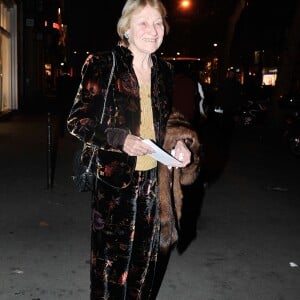 Marisa Borini (la mère de Carla Bruni) arrive à l'Olympia - Concert de Carla Bruni à l'Olympia à Paris, le 11 mars 2014.