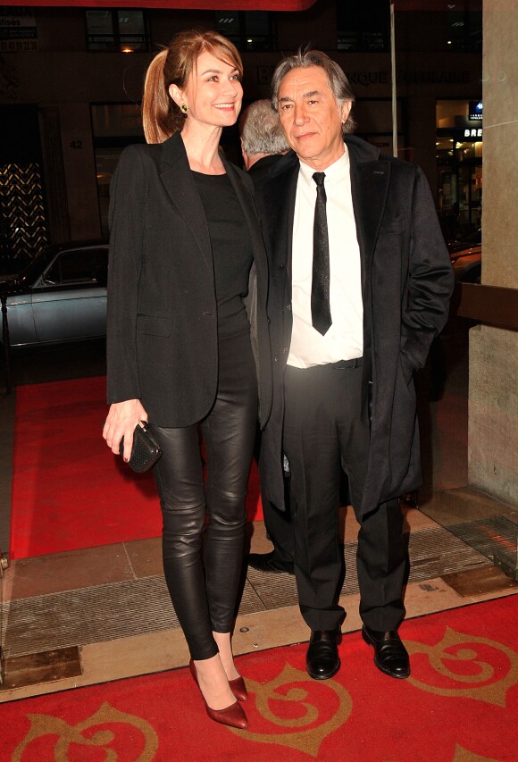 Richard Berry et sa compagne Pascale Louange - Gala Enfance Majuscule au profit de l'enfance maltraitée à la salle Gaveau à Paris le 10 mars 2014