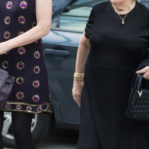 Exclusif - Bernadette Chirac et sa fille Claude Chirac arrivant au dîner anniversaire pour les 10 ans du Musée du quai Branly, à Paris le 23 juin 2016.