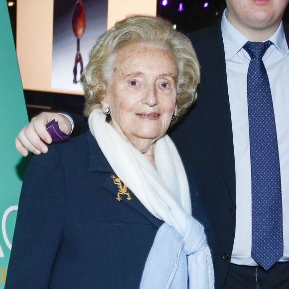 Bernadette Chirac avec sa fille Claude Chirac et son petit-fils Martin Rey-Chirac lors de l'inauguration de l'exposition "Jacques Chirac ou le dialogue des cultures" au musée du Quai Branly à Paris, le 20 juin 2016. © Olivier Borde/Bestimage