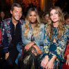 Evangelo Bousis, Ciara et Bianca Brandolini d'Adda - Défilé Roberto Cavalli (collection prêt-à-porter collection printemps/été 2017) à Milan, le 21 septembre 2016.