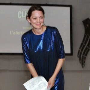 Exclusif - L'actrice Marion Cotillard et le philosophe Edgar Morin (Edgar Nahoum) lancent l'opération écologie internationale "Darwin Alerte" pour protéger la planète, à Bordeaux, France, le 10 septembre 2016, à l'occasion du "Ocean Climax" qui plaide pendant 3 jours avec conférences et concerts pour la défense des océans et de l’environnement. © Bernard- Cottereau/Bestimage