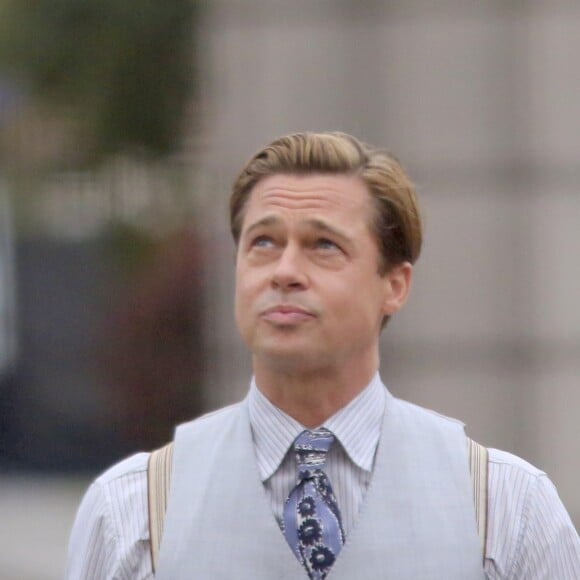 Brad Pitt - Tournage du film "Allied" à Las Palmas en Espagne. Le 21 mai 2016