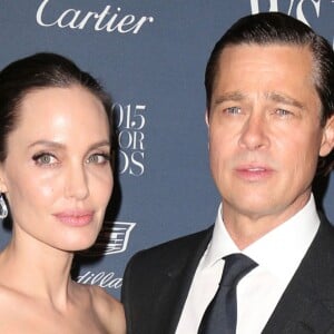 Angelina Jolie et son mari Brad Pitt à la soirée 'WSJ. Magazine 2015 Innovator' à New York, le 4 novembre 2015