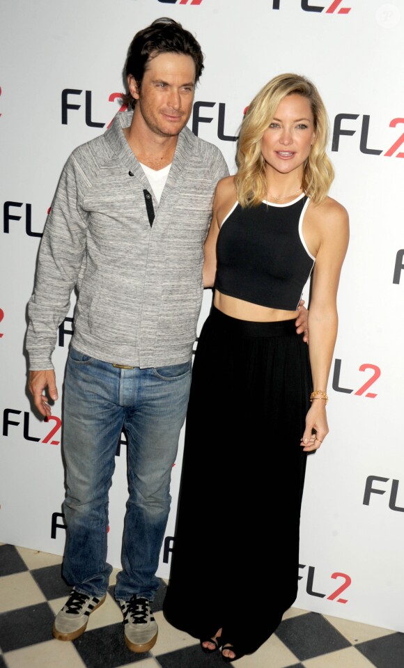 Kate Hudson et son frère Oliver Hudson au lancement de la collection FL2 à New York le 4 juin 2015.