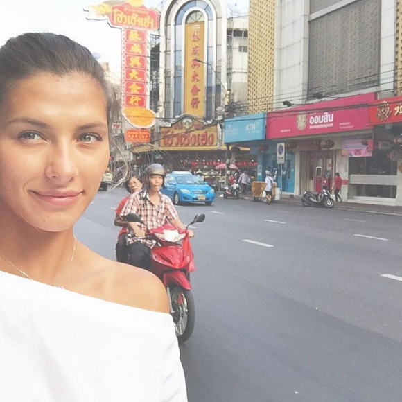 Camille Cerf en vacances en Thaïlande. Août 2016.