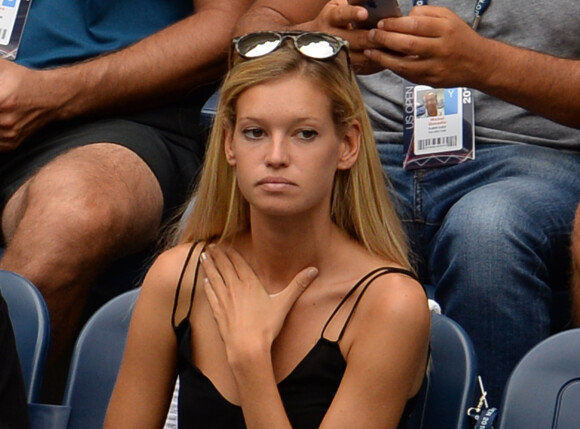 Clémence Bertrand, la compagne de Lucas Pouille, assiste au quart de finale de l'US Open, Gaël Monfils vs Lucas Pouille du neuvième jour de l'US Open 2016 au USTA Billie Jean King National Tennis Center à Flushing Meadow, New York le 6 septembre 2016.