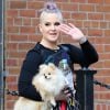 Kelly Osbourne porte une robe multicolore à New York le 19 août 2016.