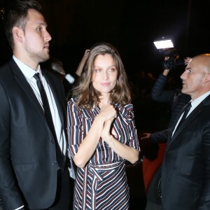 Laetitia Casta arrivant au défilé de mode "Nina Ricci", collection prêt-à-porter Printemps-Eté 2017 à Paris, le 1er octobre 2016