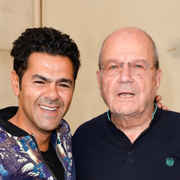 Exclusif - Jamel Debbouze et Marc Ladreit de Lacharrière, président de la fondation Culture & Diversité, lors de la finale de l'Euro de l'impro Culture & diversité au théâtre le Comédia à Paris le 10 juillet 2016. © Coadic Guirec/Bestimage