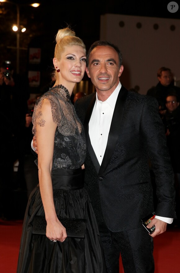 Nikos Aliagas et sa compagne Tina Grigoriou - 16ème édition des NRJ Music Awards à Cannes. Le 13 décembre 2014 16th edition of NRJ Music Awards in Cannes.