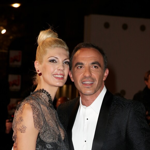 Nikos Aliagas et sa compagne Tina Grigoriou - 16ème édition des NRJ Music Awards à Cannes. Le 13 décembre 2014 16th edition of NRJ Music Awards in Cannes.