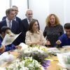 La reine Letizia d'Espagne inaugurait l'année 2016-2017 de formation professionnelle à l'occasion d'une visite à l'institut "San Rosendo" à Mondonedo le 4 octobre 2016.