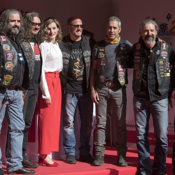 La reine Letizia d'Espagne lors de la Journée de la Croix-Rouge espagnole au siège de l'organisme à Madrid le 5 octobre 2016.