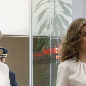 La reine Letizia d'Espagne lors de la Journée de la Croix-Rouge espagnole au siège de l'organisme à Madrid le 5 octobre 2016.