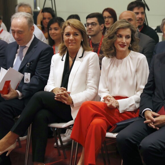 La reine Letizia d'Espagne lors de la Journée de la Croix-Rouge espagnole au siège de l'organisme à Madrid le 5 octobre 2016.