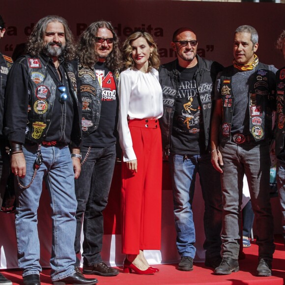 La reine Letizia d'Espagne lors de la Journée de la Croix-Rouge espagnole au siège de l'organisme à Madrid le 5 octobre 2016.